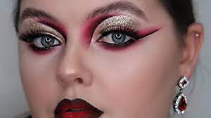 dramatic red eyeshadow tutorial you
