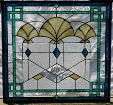 art deco nouveau stained glass windows