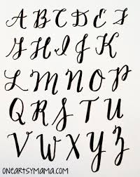 basic hand lettering alphabet practice