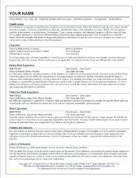 Nanny Resumes Resume Templates For Experienced Professionals With
