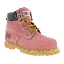 Safety Girl Gs003 Lt Pink 9 5m Steel Toe Work Boots Light Pink 9 5m English Capacity Volume Leather 9 5m Pink