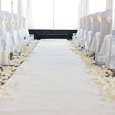 white carpet aisle runner wedding party