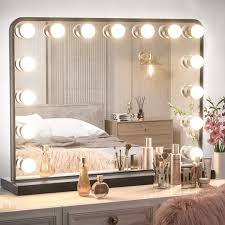 black vanity mirror with lights 15