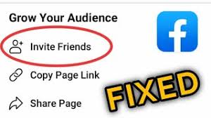 fix facebook page invite friends option