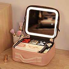 makeup bag travel makeup case with led