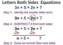 Variable On Both Sides Equations