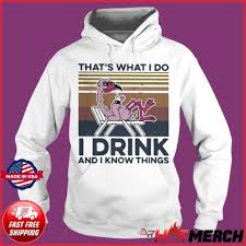 Flamingo melting pop merch | teespring. That S What I Do I Drink And I Know Things Flamingo Vintage Shirt Hoodie Sweater Long Sleeve And Tank Top