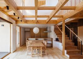 criss crossing wooden beams fill a void