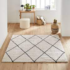 jiraya square berber style rug white