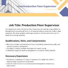ion floor supervisor job