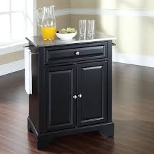 Kealive kitchen island on wheels rolling kitchen island cart with storage, lockable wheels, handle rack rubber wood top, cabinet, classic black 48.2l x 18.5w x 35.4h. Crosley Furniture Black Kitchen Islands Carts At Lowes Com
