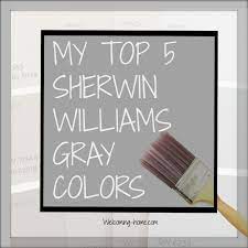 my top 5 sherwin williams gray colors