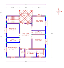 38 X 45 North Face 4 Bhk House Plan As