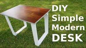With its broader thicker tabletop it. Diy Simple Modern Style Desk Youtube