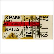 B31170 The Beatles 1965 Chicago Ticket Stub Usa