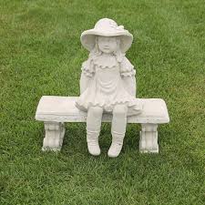 Country Girl With Bench Concrete