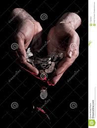 Red Coin Drop Stock Photo Image Of Hand Vertical Worker