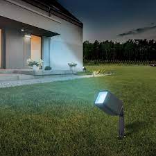 feit electric 12 volt integrated led outdoor spotlight smart wi fi connected wireless color and tunable white no hub required 4 pack