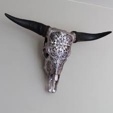 Cow Skull Crystal Decor Paluga