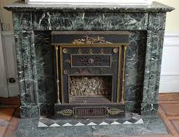 Green Marble Mantel With Empire Style