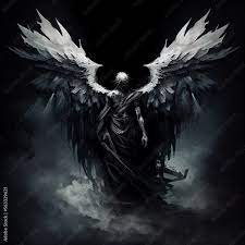 Black Angel Death Azrael Wings Archangel Mythology Religion Art Symbol  Generative AI Tools Technology illustration Stock Illustration | Adobe Stock