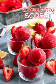 strawberry sorbet just 4 ings