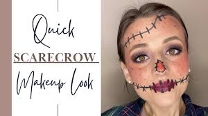 diy scarecrow makeup look for halloween