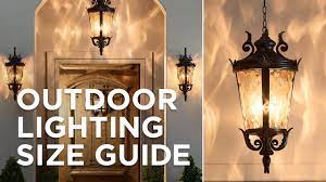 outdoor lighting size guide outdoor