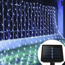 solar power net mesh led fairy string