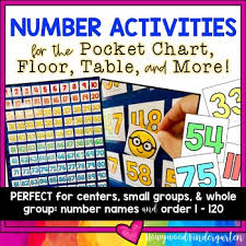 Number Activities For The Pocket Chart Floor Or Table Number Order Name 1 120