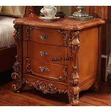 Luxury Carved Side Cabinet Table In