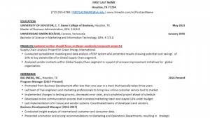 The master of business administration (mba; Bauer Mba And Ms Resume Template Rockwell Career Center Bauer College Of Business At The University Of Houston