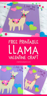 On this page, you'll find a huge collection of pictures to color in for kids who like hearts. Llama Valentine Craft For Kids With Free Printable