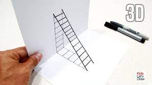 cómo dibujar una escalera en 3d
