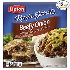Lipton onion recipe soup and dip mix ingredients are perfect for speedy dinner ideas. Amazon Com Lipton Recipe Secrets Soup And Dip Mix For A Delicious Meal Beefy Onion Great With Your Favorite Recipes Dip Or Soup Mix 2 2 Oz Pack Of 12 Onion Dips