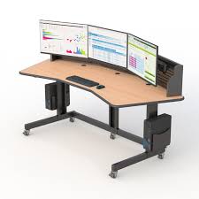 Computer Desk With Slat Wall Monitor