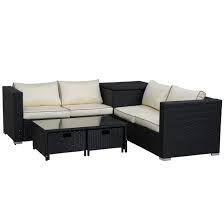 Rattan Furniture Sofa Storage Table Set