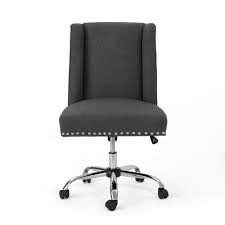 With warm, plush designs, these task seats are offered in a variety of colors and feature both high back and mid back options. Chiara Home Office Fabric Desk Chair Dark Grey