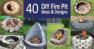40 diy fire pit ideas stacked