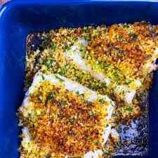 baked cod with lemon parsley panko