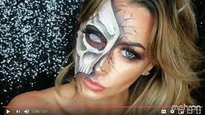 half face zombie makeup tutorial