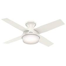 Using a ceiling fan without lights helps you improve air flow in rooms that already have existing lighting fixtures. Hunter Fan Company 59244 Hunter 44 Dempsey Low Profile Fresh White Ceiling Fan With Light And Remote Ceiling Fan With Light Fan Light Ceiling Fan With Remote