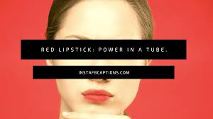 red lipstick captions es for