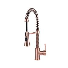 Kitchen faucet dishpan faucet kitchen sink faucet copper kitchen faucet kitchen copper kitchen faucet new model commercial brass deck. Fontaine By Italia Residential Single Handle Spring Coil Pull Out Sprayer Kitchen Faucet In Antique Copper N96566c Ac The Home Depot