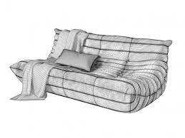 togo sofa 3d modell ligne roset france