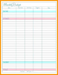 Household Budget Worksheet Excel Template Personal Monthly Budget