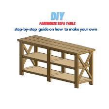 Farmhouse Sofa Table Plan Dyi Easy To