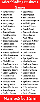329 catchy microblading business names
