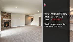 unfinished basement into a family retreat