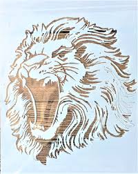 pochoir plastique 26 18cm lion un